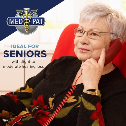 T4-R Corded Trimline Telephone with Bright Ring Indicator & Volume Control - Red - Bild 6 von 9