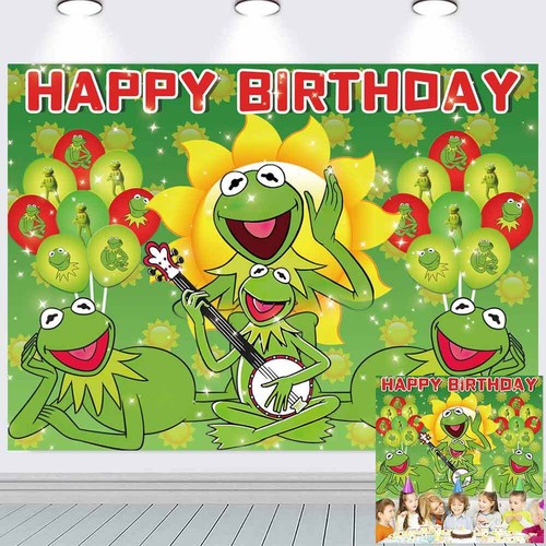 Kermit The Frog Party Supplies Party Decorations Banner Backdrop Poster 7x5ft