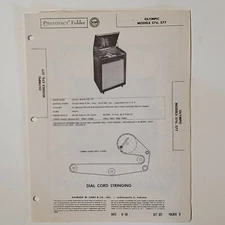 SAMS PHOTOFACT SERVICE MANUAL 321-9 OLYMPIC RADIO CONSOLE 576 577
