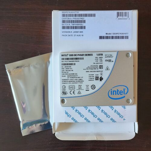 Intel SSDPE7KX010T701 1TB P4501 Series NVMe PCIe 3.1 x4 2.5" 3D1 TLC SSD