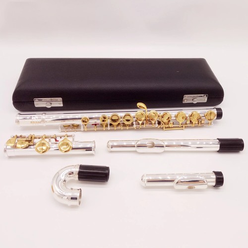 Brand new 311 Silver Plated Flute Student Curved Headjoint Flutes 16 Hole Close - Picture 3 of 19
