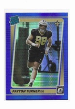 2021 Panini Donruss Optic Rated Rookie Payton Turner Blue Hyper RC Saints #259