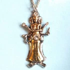 Galraedia Hecate Triple Goddess Fantasy Two Tone Pendant Necklace Crystal