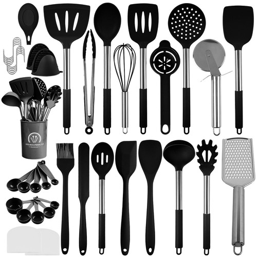 45tlg Küchenutensilien Set Kochutensilien Küche Kochen Silikon Edelstahl Kücheng - Bild 19 von 20