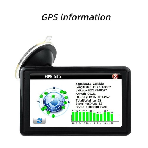 5" HD Car Truck LCD Navigation GPS Navigator Speedcam Sat Nav Lifetime Map MP3 - Picture 9 of 12
