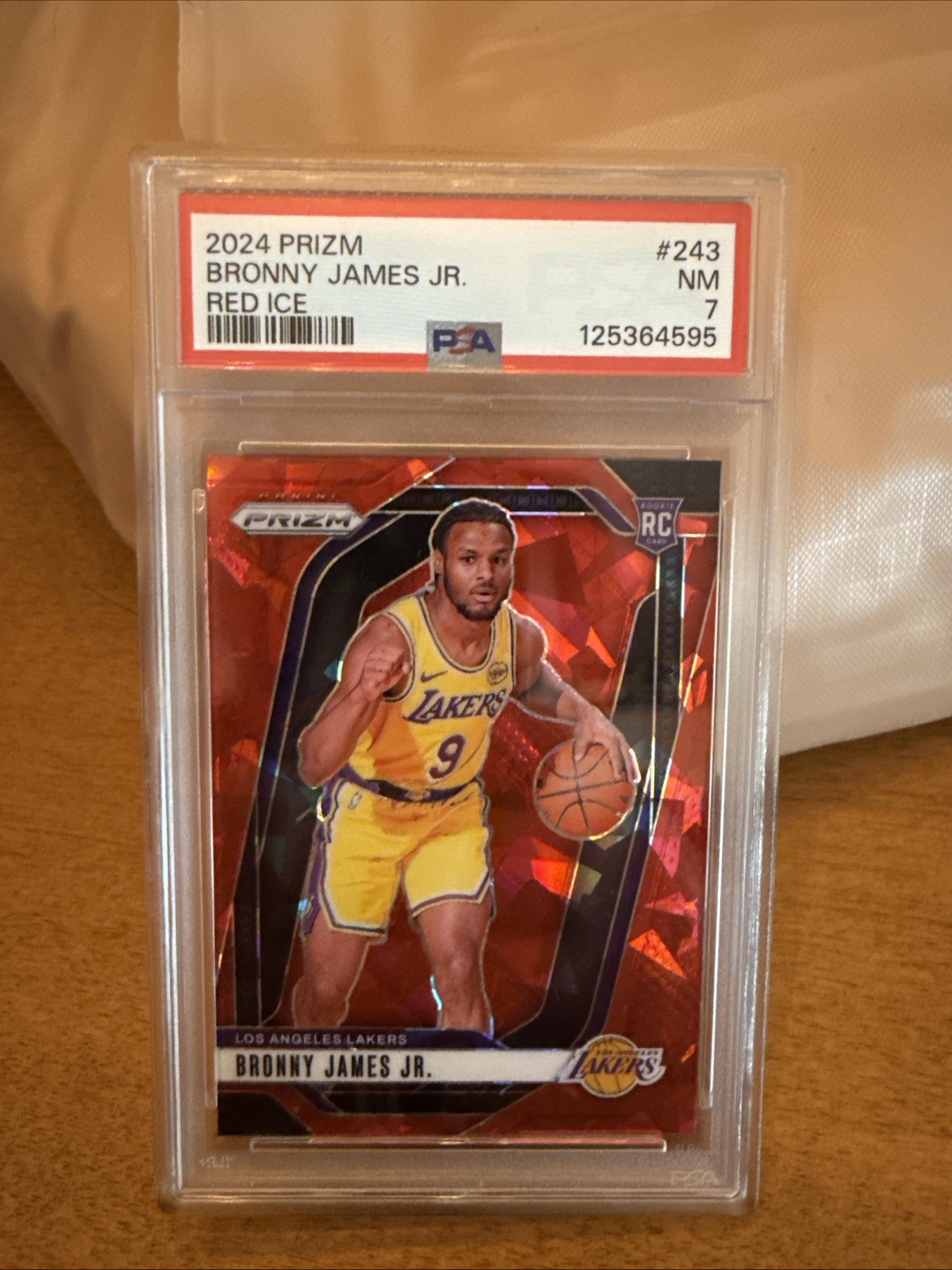 2024-25 Panini Prizm - Bronny James #243 Red Ice Prizm (RC)