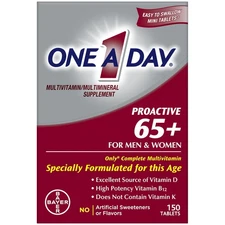 One A Day Proactive 65+ Mens & Womens Multivitamin Supplement with Vitamin A ...