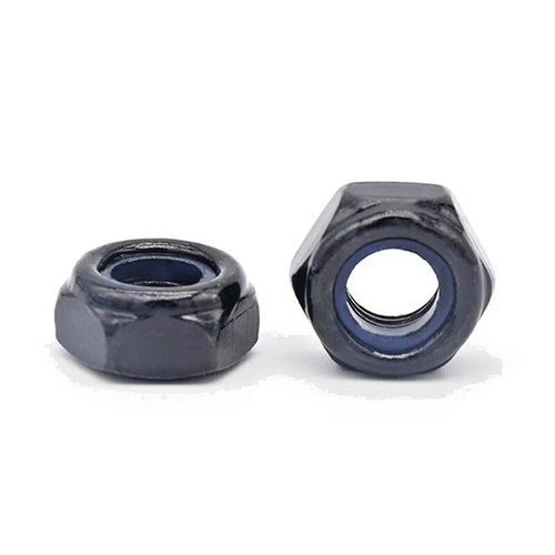 50Pcs #10-24 Nylon Lock Nuts Black Zinc 304 Stainless Steel Hex Nylock Nut - Picture 3 of 4