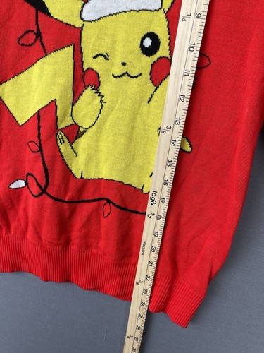 Pokemon Pikachu Holiday Youth Sweater Size LARGE ugly sweater party - Picture 7 of 12