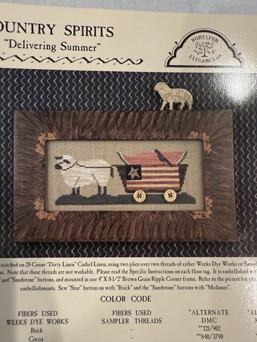 Homespun Elegance COUNTRY SPIRITS Delivering Summer Cross Stitch Pattern OOP - Picture 2 of 3