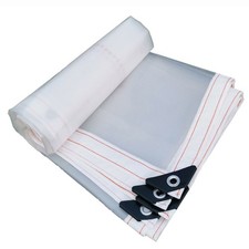 Plastic Polythene Sheeting Curtain Hanging Counter Table Screen Cover Eyelet  