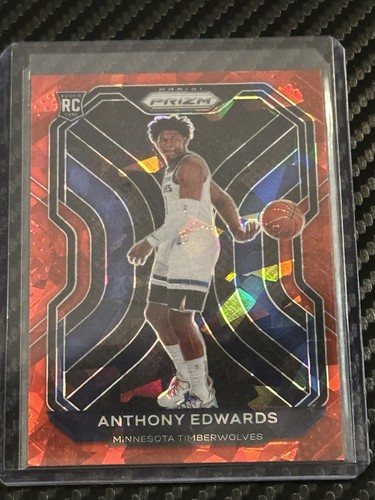 2020-21 Panini Prizm - Anthony Edwards #258 Red Ice Prizm (RC) Rookie SSP