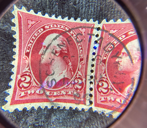 Raro francobollo George Washington 2 centesimi rosso USA da collezione - Foto 4 di 9