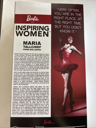 BARBIE Inspiring Women Maria Tallchief Ballerina Doll, HRM47, NUOVO in scatola di spedizione - Foto 2 di 2