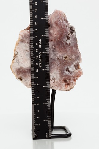 Pink Amethyst Geode Slab On Stand Rose Quartz Crystal Decor 7.60” 1.45lbs H2303 - Picture 2 of 11