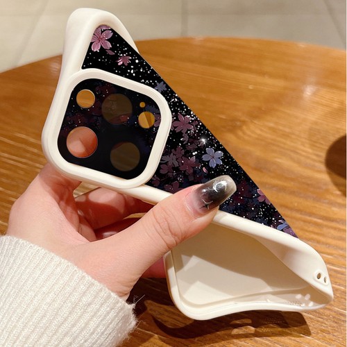 Coque souple à fleurs pailletées pour iPhone 16 Pro Max 15 14 13 12 11 X 8 Cover - Picture 6 of 21