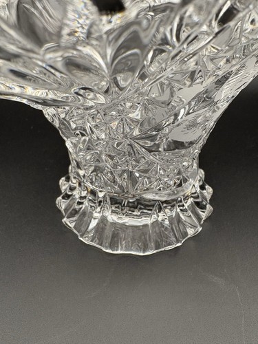 Vintage Hofbauer “The Byrdes Collection” Crystal Deep Basket 10.5” Tall. HEAVY - Picture 9 of 15