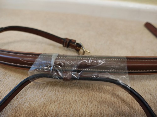 IKONIK Leather FANCY FLASH Nut Brown NOSEBAND Full - Bild 3 von 4