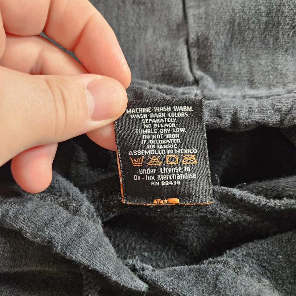 Sudadera con capucha negra vintage Harley-Davidson para mujer motociclista Y2K grunge talla XL Foto 3 de 4