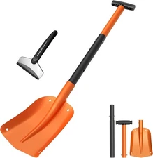  Snow Shovel, Aluminum Foldable, 32-inch Lightweight Compact  Car Emergencies