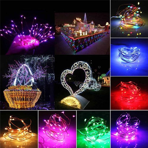 Home Solar Powered Fairy String Lights Garden 8 Lighting Modes Christmas Lights - Bild 6 von 17