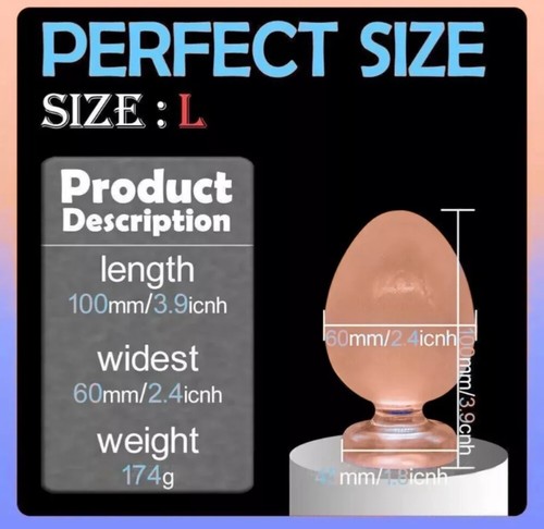 Huge Big Extra Large Silicone Anal Butt Plug Dildo G-spot Sex Toy for Men Women - Picture 28 of 31