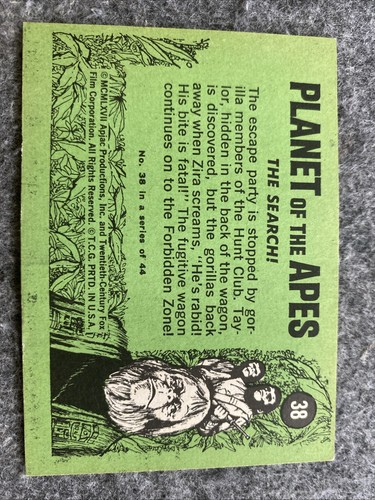 1967 topps | planet of the apes TEST Issue Card | Extremely RARE | Low Grade - Picture 2 of 2