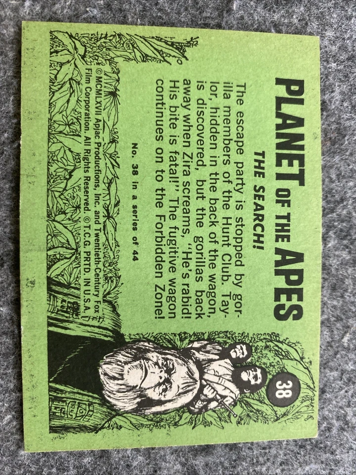1967 topps | planet of the apes TEST Issue Card | Extremely RARE | Low Grade - Image 2 of 2