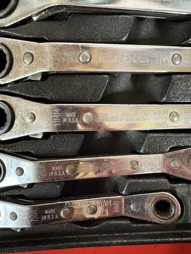 Juego de llaves de caja de trinquete reversibles métricas 25° de 12 puntos Blue Point 7 mm-17 mm - Imagen 5 de 7