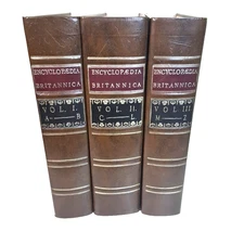 Encyclopedia Britannica 1771 First Edition 3 Volume Facsimile Replica Set