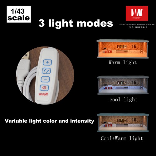 1/43 Diorama Car Garage Model 3-color Dimming LED Lighting Scene Display Model - Picture 52 of 60