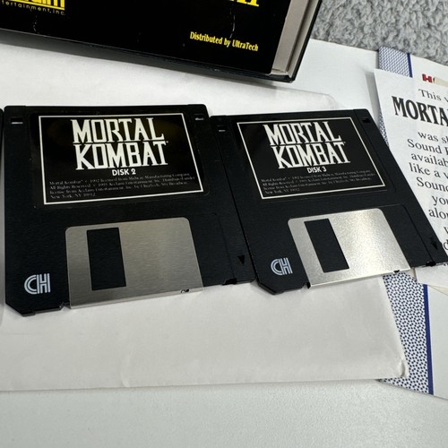 JUEGO PC MORTAL KOMBAT (1992) AKKLAIM CON TATUAJES MK Y FOLLETO DE INSTRUCCIONES - Imagen 9 de 17