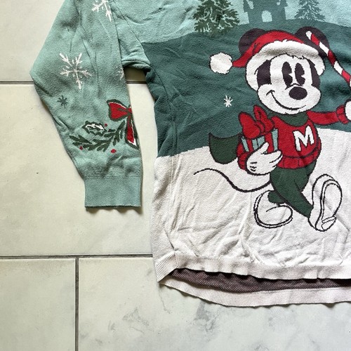 Disney Resort Spirit Jersey Mickey Mouse Camisa Mediana Azul Tejido Invierno Nieve - Imagen 7 de 16