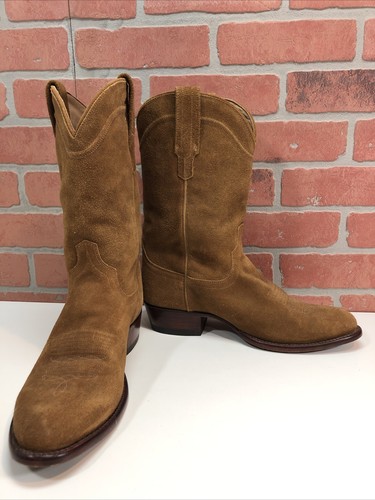 Original TECOVAS Herren Johnny Stiefel Honig Wildleder Größe 10,5 D 🔥