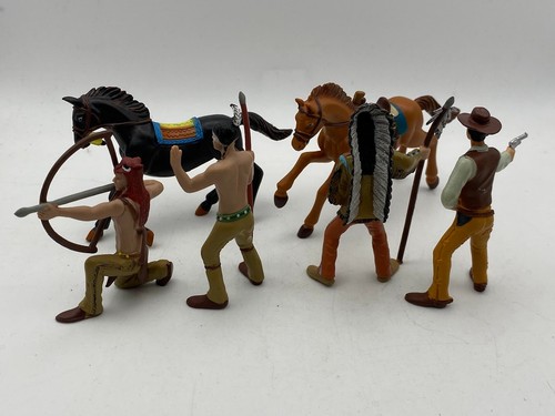 Plastic Figures Cowboys Indians Horses Wild West Set Collection - Picture 5 of 5