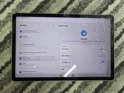 Samsung Galaxy Tab S9 FE 5G (128GB) Wi-Fi & Cellular Screen Damage