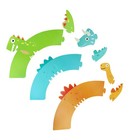  Sets Cartoon Dinosaur Patterns Cupcake Wrappers 3D Paper Baking Cake Decoration