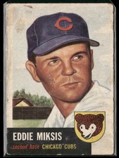 1953 Topps #39 Eddie Miksis (PR)