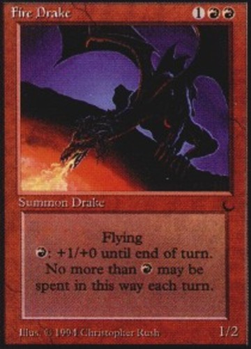1x Fire Drake Heavy Play MTG Magic - Kid Icarus -