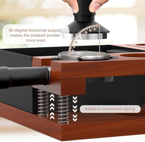 Estación de apisonamiento de espresso 9 en 1 con caja de golpes, se adapta a 51-58 mm, contenedor organizador - Imagen 5 de 7