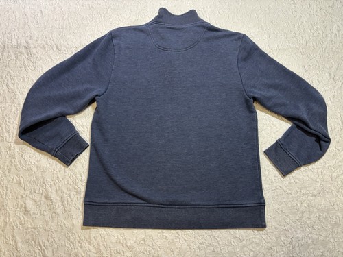 Orvis Sweatshirt Medium Mens Signature 1/4 Zip Fleece Lined Pullover Navy - Picture 11 of 16