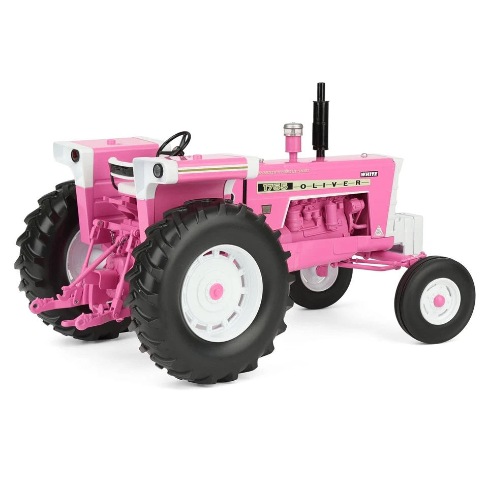 Spec Cast 1/16 Pink Oliver 1755 Open Station Tractor with Wide Front Axle SCT978 - Image 3 of 4