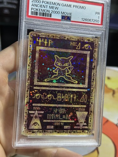 PSA 1 Ancient Mew 2000 Movie Game Promo SWIRL Holo Pokémon Karte TCG