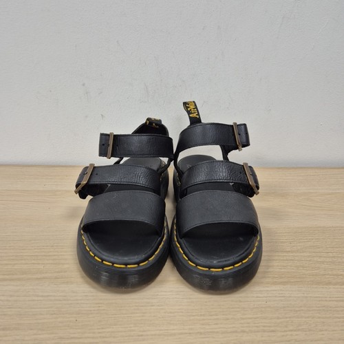 Dr. Martens Gryphon schwarz weiches Leder Schnallen Sommer Quad Sandalen Größe UK 6 #2 - Bild 3 von 9