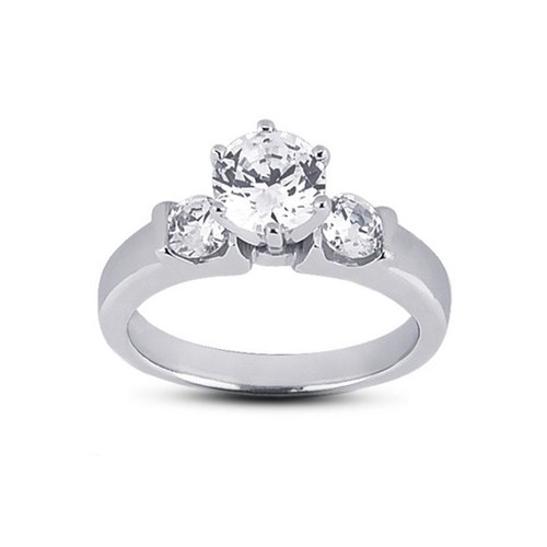 1,45ct G/VS2 runde natürliche zertifizierte Diamanten 18k klassisch passendes Braut-Set - Bild 2 von 4