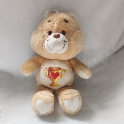 Vintage 1985 Care Bears 13” Champ Bear Trophy Heart Plush Kenner -