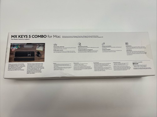 Logitech MX KEYS S COMBO FOR MAC Klawiatura bezprzewodowa Space Grey - Zdjęcie 2 z 4