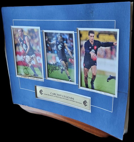 Koutoufides Silvagni Bradley Carlton Blues Hand Signed AFL w/ Cert Authenticity - Picture 6 of 19