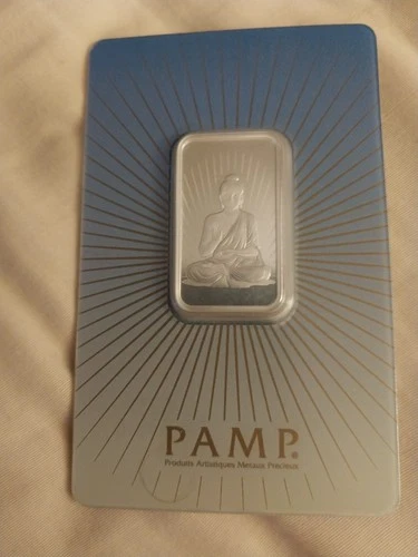 Pamp Suisse Religious Faith Series Buddha 10 Gram .999 Silver Bar In Assay 10 g