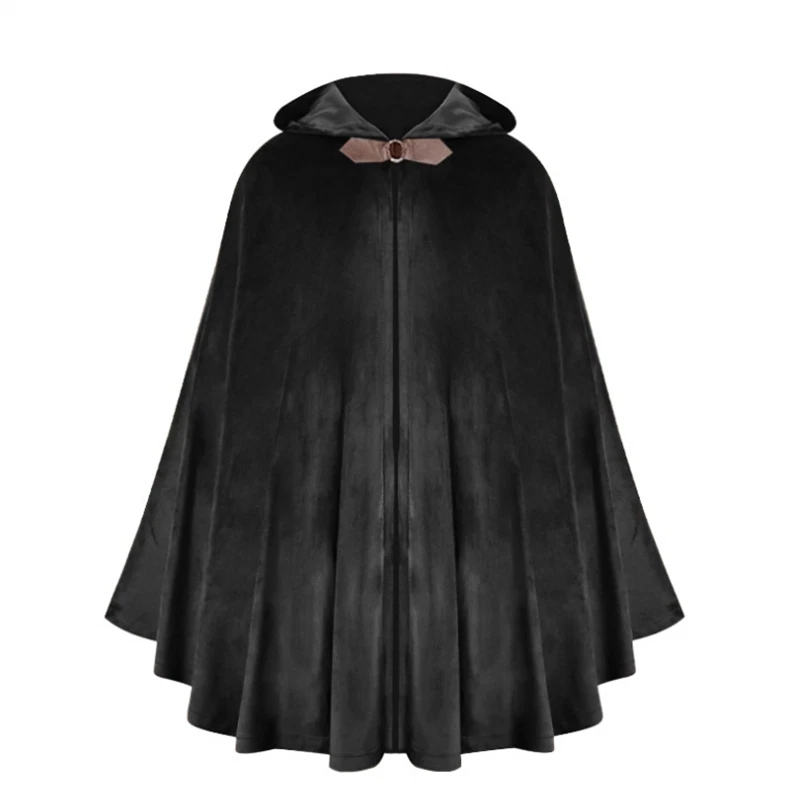 Halloween Capa con Capucha Pirata Vestido Largo Antiguo Ranger Performance Disfraz Foto 3 de 4